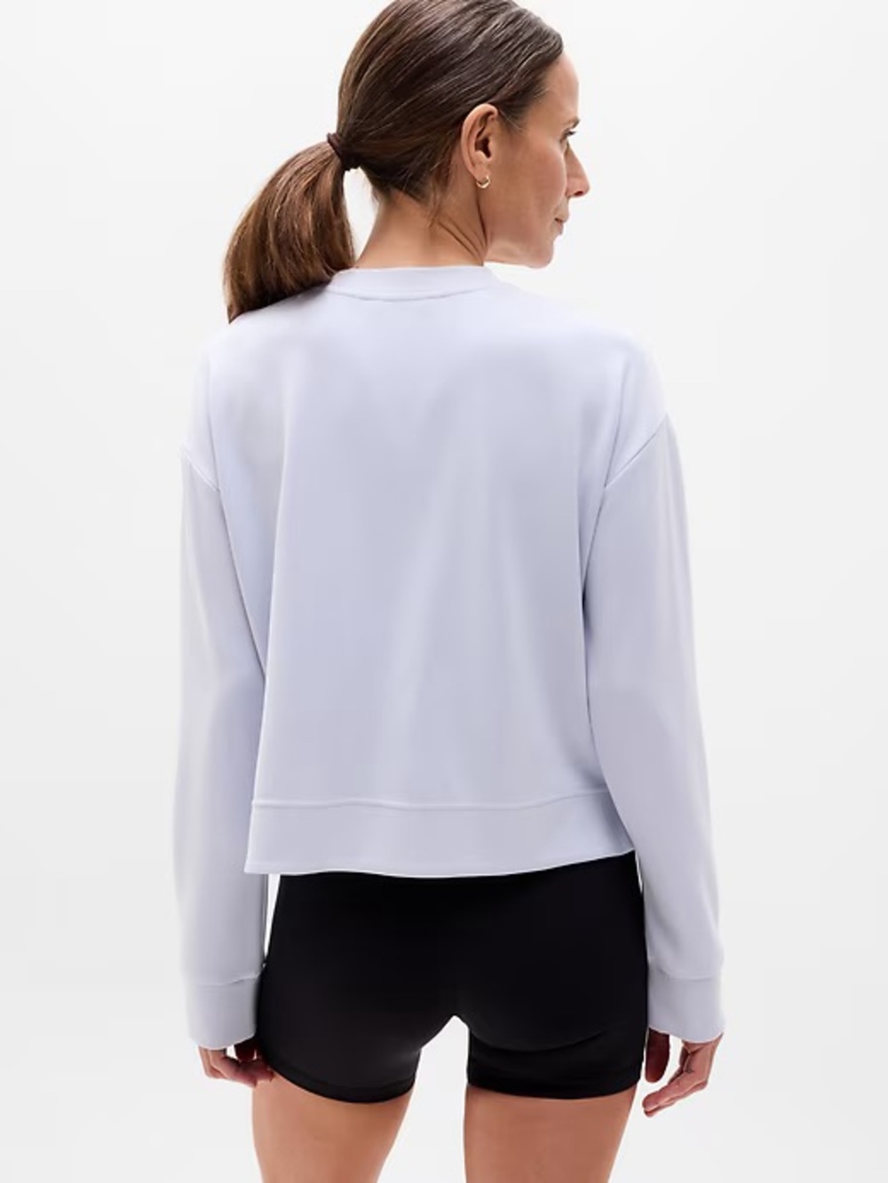 New Athleta Seasoft Crewneck Sweatshirt in Dove Blue Size XS
